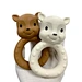 deer shaped natural latex teether toy
